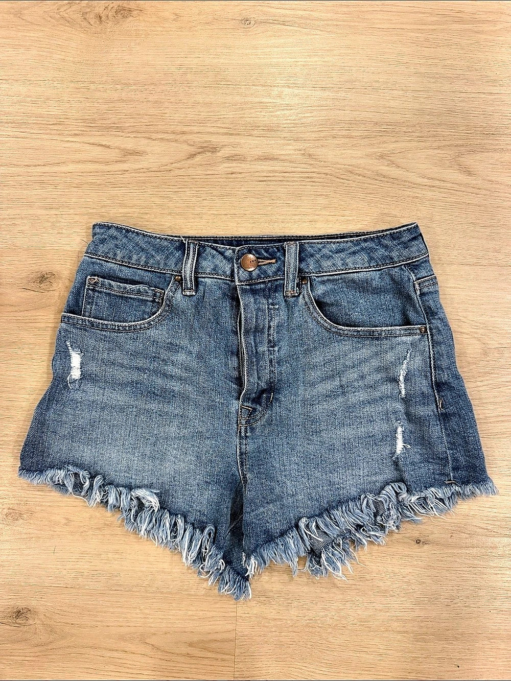 tgla Jean Shorts Distressed Blue Size 27